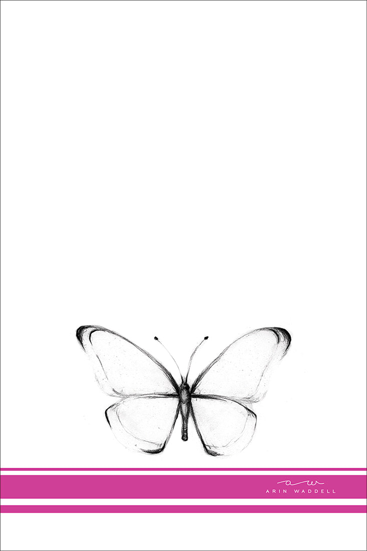 Gold And Pink Butterfly Kitchen Towels - 16x24 Inch Aesthetic Hand Towels For Preppy Girly Decor