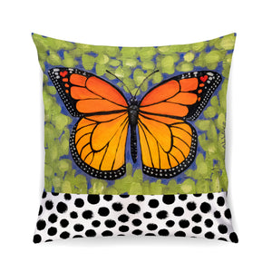 Butterfly Pillow - Black Plush