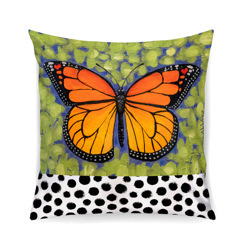 Butterfly Pillow Black Plush Arin Waddell