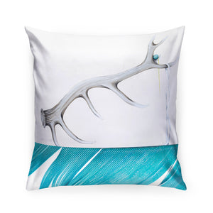 Elk Shed Pillow - Charcoal Velvet