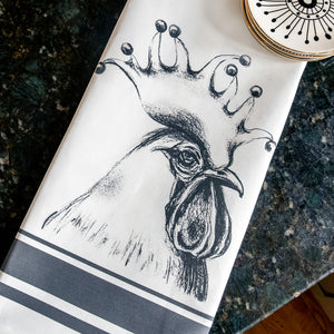 Charcoal Rooster Kitchen Towel